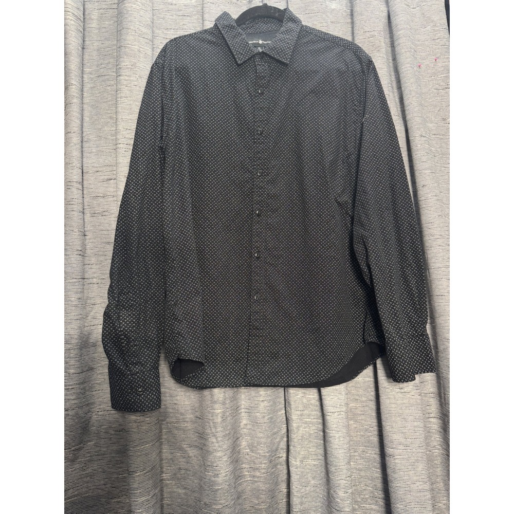 Beverly Hills Polo Club Button‎ Down Shirt Dotted Print Long Sleeve Casual XL